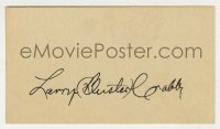 2j0755 BUSTER CRABBE signed 2x4 cut index card '40s it can be framed & displayed with a still!