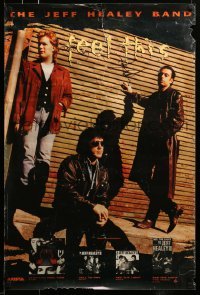 2j0706 JEFF HEALEY BAND signed 24x36 music poster '92 by Jeff Healy AND Joe Rockman, Feel This!