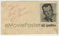 2j0741 LEE MARVIN signed 3x5 cut album page '50s it can be framed & displayed with a still!