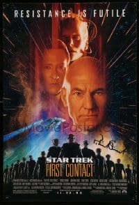2j0696 STAR TREK: FIRST CONTACT signed advance 1sh '96 by Patrick Stewart, resistance is futile!