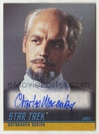 2j0832 CHARLES MACAULAY signed trading card '98 from the limited edition Star Trek autograph set!