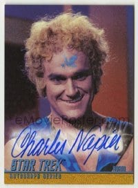 2j0833 CHARLES NAPIER signed trading card '99 from the limited edition Star Trek autograph set!
