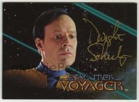 2j0846 DWIGHT SCHULTZ signed trading card '96 he was Barclay in Star Trek: Voyager!