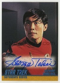 2j0857 GEORGE TAKEI signed trading card '97 from the limited edition Star Trek autograph set!
