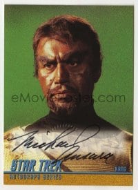 2j0911 MICHAEL ANSARA signed trading card '99 from the limited edition Star Trek autograph set!