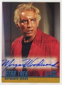 2j0920 MORGAN WOODWARD signed trading card '97 from the limited edition Star Trek autograph set!