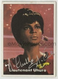2j0923 NICHELLE NICHOLS signed trading card '76 she was Lieutenant Uhura in TV's Star Trek!