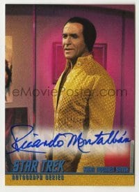 2j0938 RICARDO MONTALBAN signed trading card '97 from the limited edition Star Trek autograph set!
