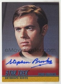 2j0952 STEPHEN BROOKS signed trading card '98 from the limited edition Star Trek autograph set!