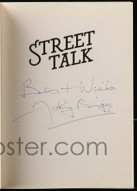 2j0128 JOHNNY BRIGGS signed softcover book '86 Street Talk, The Language of Coronation Street!