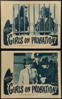 2k828 GIRLS ON PROBATION 2 LCs '38 one w/pretty Jane Bryan in jail cell with Sheila Bromley