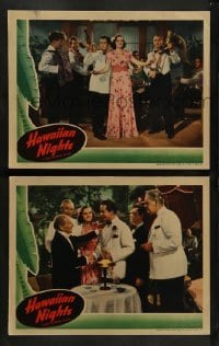 2k844 HAWAIIAN NIGHTS 2 LCs '39 great images of Johnny Downs with gorgeous Constance Moore!