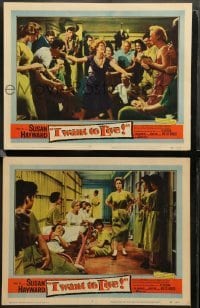 2k852 I WANT TO LIVE 2 LCs '58 Susan Hayward as Barbara Graham, a party girl convicted of murder!