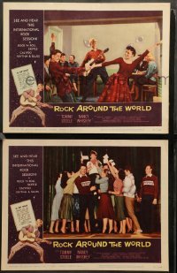 2k932 ROCK AROUND THE WORLD 2 LCs '57 early rock 'n' roll, great images of Tommy Steele!