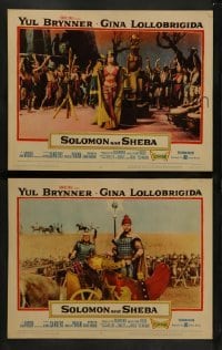 2k951 SOLOMON & SHEBA 2 LCs '59 images of Yul Brynner with hair & sexiest Gina Lollobrigida!