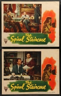 2k954 SPIRAL STAIRCASE 2 LCs '46 close up of worried Dorothy McGuire & Kent Smith, Robert Siodmak!