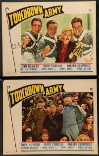 2k976 TOUCHDOWN ARMY 2 LCs '38 wacky posed portrait of top four stars cheering, football crowd!