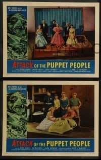 2k048 ATTACK OF THE PUPPET PEOPLE 8 LCs '58 special effects images with tiny people & giant props!