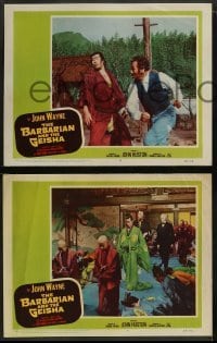 2k518 BARBARIAN & THE GEISHA 4 LCs '58 directed by John Huston, John Wayne, Eiko Ando!