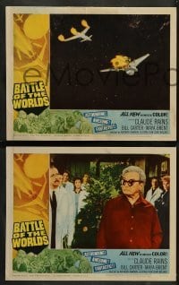 2k461 BATTLE OF THE WORLDS 5 LCs '63 cool sci-fi, flying saucers from a hostile enemy planet!