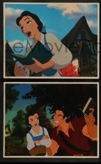 2k628 BEAUTY & THE BEAST 3 LCs '91 Walt Disney cartoon classic, cool images w/ foil title!