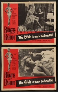2k529 BRIDE IS MUCH TOO BEAUTIFUL 4 LCs '58 great images of sexiest Brigitte Bardot. Jourdan!