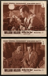 2k146 FORCE OF ARMS 8 LCs R54 William Holden, Nancy Olson, Michael Curtiz, A Girl for Joe!