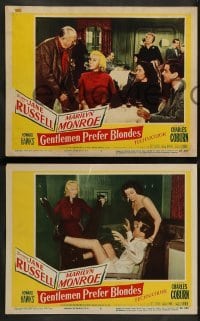 2k657 GENTLEMEN PREFER BLONDES 3 LCs '53 sexy Marilyn Monroe & Jane Russell with Tommy Noonan!