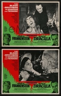 2k667 HORROR OF FRANKENSTEIN/SCARS OF DRACULA 3 LCs '71 the blood-brothers of horror & terror!