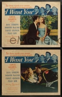 2k556 I WANT YOU 4 LCs '51 Dana Andrews, Dorothy McGuire, Farley Granger, Peggy Dow