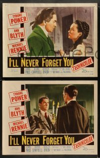 2k474 I'LL NEVER FORGET YOU 5 LCs '51 great images of Tyrone Power and gorgeous Ann Blyth!