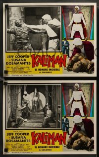 2k432 KALIMAN EL HOMBRE INCREIBLE 6 Spanish/US LCs '72 cool Mexican sci-fi with costumed hero!