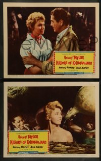 2k370 KILLERS OF KILIMANJARO 7 LCs '60 Robert Taylor & Anne Aubrey in Africa's savage mountains!