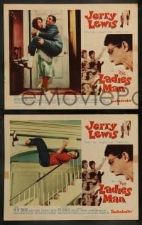 2k202 LADIES MAN 8 LCs '61 girl-shy upstairs-man-of-all-work Jerry Lewis screwball comedy!