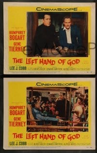 2k372 LEFT HAND OF GOD 7 LCs '55 priest Humphrey Bogart in Asia w/pretty Gene Tierney!