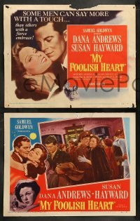 2k234 MY FOOLISH HEART 8 LCs '50 Susan Hayward & Dana Andrews, written by J.D. Salinger!