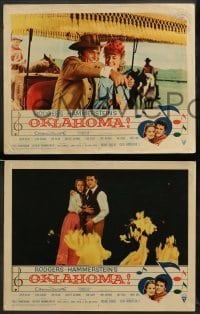 2k240 OKLAHOMA 8 LCs '56 Rodgers & Hammerstein musical, great dancing images, RKO release!