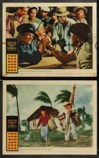 2k578 OLD MAN & THE SEA 4 LCs '58 great images of Spencer Tracy in Hemingway's classic!