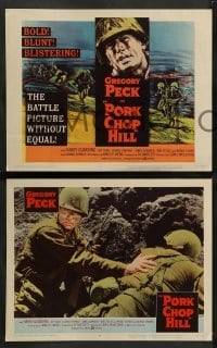 2k251 PORK CHOP HILL 8 LCs '59 Lewis Milestone directed, Korean War soldier Gregory Peck!