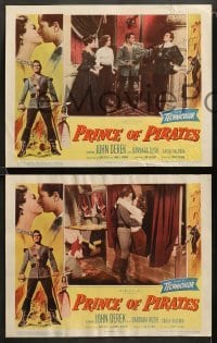 2k253 PRINCE OF PIRATES 8 LCs '53 John Derek took what he wanted from a world at war, Barbara Rush!