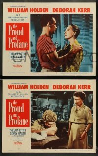 2k585 PROUD & PROFANE 4 LCs '56 William Holden, Deborah Kerr, Thelma Ritter, World War II!