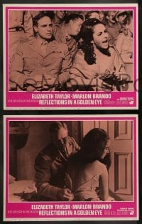 2k263 REFLECTIONS IN A GOLDEN EYE 8 LCs '67 John Huston, Elizabeth Taylor & Marlon Brando!