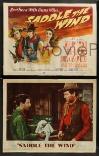 2k272 SADDLE THE WIND 8 LCs '57 cowboy John Cassavetes, Robert Taylor & Julie London!