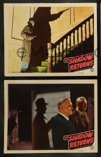2k496 SHADOW RETURNS 5 LCs '46 Kane Richmond, Barbara Read, cool film noir images!
