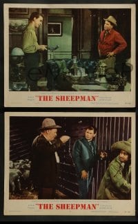 2k595 SHEEPMAN 4 LCs '58 cool images of cowboy Glenn Ford, Edgar Buchanan, Leslie Nielsen!