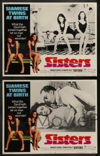 2k279 SISTERS 8 LCs '73 Brian De Palma, Margot Kidder is a set of conjoined twins!