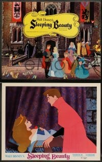 2k282 SLEEPING BEAUTY 8 LCs R70 Disney cartoon, wacky image of the King fighting with fish in hand!
