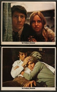 2k450 STRAW DOGS 6 LCs '72 directed by Sam Peckinpah, Dustin Hoffman with glasses holding shotgun!
