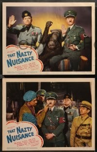 2k720 THAT NAZTY NUISANCE 3 LCs '43 Bobby Watson as Hitler & Devlin as Mussolini + cool orangutan!