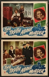 2k723 TRUTH ABOUT MURDER 3 LCs '46 Bonita Granville, Morgan Conway, Ralph Dunn & Edward Norris!